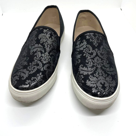 Eddie Mark Shoes - Extreme by Eddie Mark Black Silver Design Loafer 7